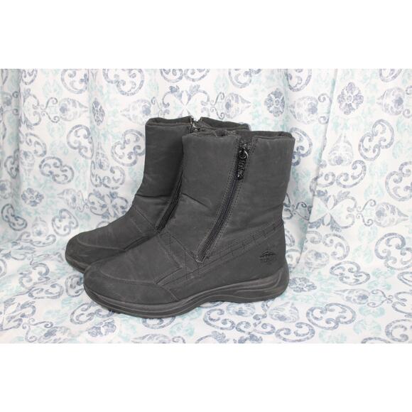 Totes‎ Katelyn Black Winter Zip Snow Boots Size 8Med - Picture 1 of 11